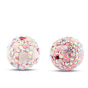 Perline in stile boh&eacute;mien tonda rosa chiaro