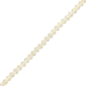 Perline sfaccettate 4x3mm rondella trasparente