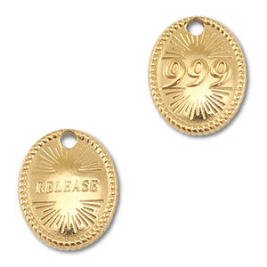 BY31&reg; Ciondolo in acciaio inossidabile numeri angelici 999 / release oro