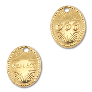 BY31&reg; Ciondolo in acciaio inossidabile numeri angelici 666 / reflect oro