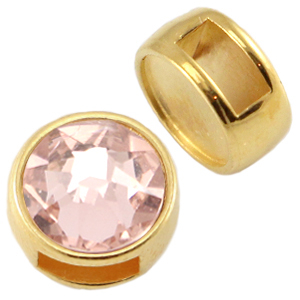 Passanti di metallo DQ per SS34 fondo piatto e cabochon 7mm oro (privo di nichel)