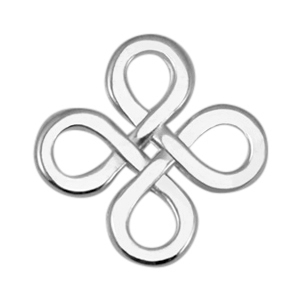 Ciondoli di metallo DQ distanziatore con simbolo dell'infinito argento antico (privo di nichel)