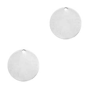 Metallo DQ per ImpressArt ciondolo rotondo 12mm argento antico (privo di nichel)