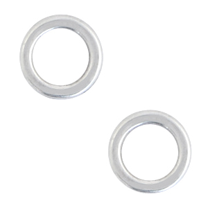 Componenti di metallo DQ anello 6mm argento antico (privo di nichel)