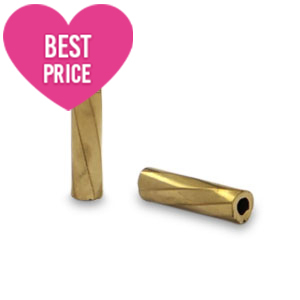 Perline di vetro rocailles bugles speciali twist oro antico