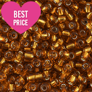 Perline di vetro rocailles 6/0 (4mm) rame marrone rivestimento argentato