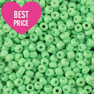 Perline di vetro rocailles 12/0 (2mm) verde clairo