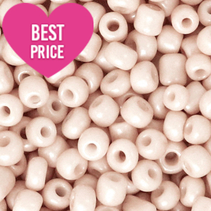 Perline di vetro rocailles 6/0 (4 mm) rosa fiore di primavera