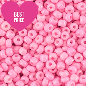 Perline di vetro rocailles 8/0 (3 mm) rosa bello