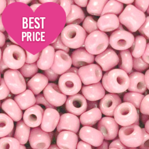 Perline di vetro rocailles 12/0 (2 mm) rosa bouquet