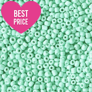 Perline di vetro rocailles 12/0 (2 mm) turchese menta