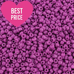 Perline di vetro rocailles 12/0 (2 mm) viola prugna estivo