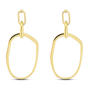 Orecchini in acciaio inossidabil irregolare oro