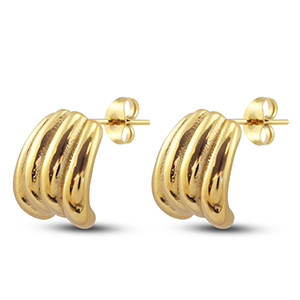 Orecchini in acciaio inossidabil oro