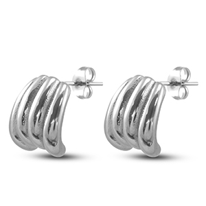 Orecchini in acciaio inossidabil argento