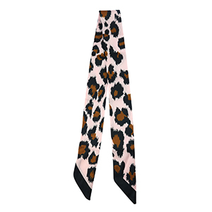 Bandana foulard con stampa leopardo rosa chairo-marrone-nero