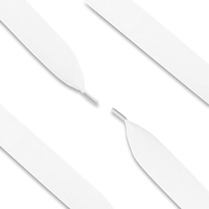 Lacci delle scarpe trendy in organza bianco