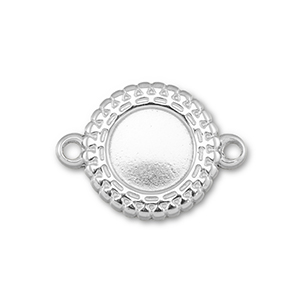 BY31&reg; Distanziatore in acciaio inossidabile con castone per SS34 fondo piatto argento