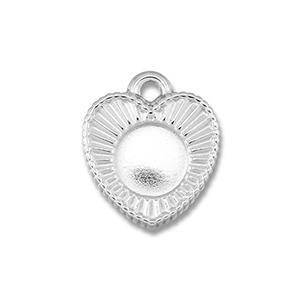 BY31&reg; Ciondoli in acciaio inossidabile con castone per SS34 fondo piatto argento