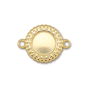 BY31&reg; Distanziatore in acciaio inossidabile con castone per SS30 fondo piatto oro