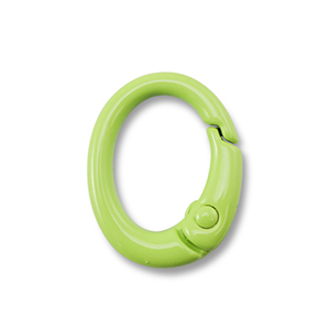 Componenti colorati bris&eacute; portachiavi ovale verde