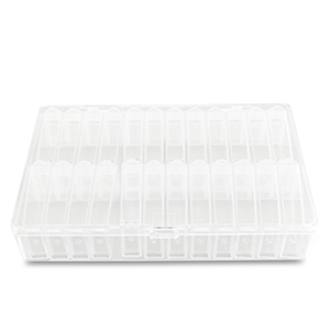 Espositore per bigiotteria contenitore con 24 scomparti transparente