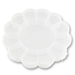 Espositore per bigiotteria contenitore con 13 scomparti fiore transparente