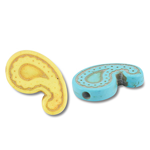 Perline di ceramica goccia multicolore