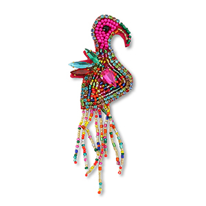 Broches flamingo multicolore