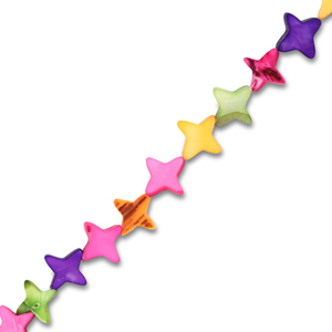 Perline di conchiglia stella multicolore