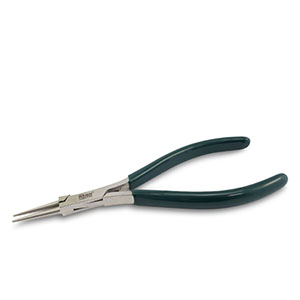 Beadsmith pinza punta tonda verde-argento