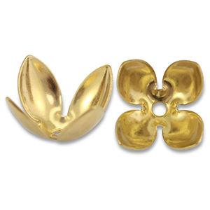 Componenti in acciaio inossidabile tappi per perline fiore oro