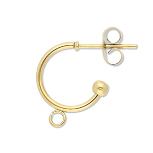 Componenti in acciaio inossidabile orecchini a cerchio con anellino oro