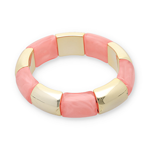 Bracciali in resina oro-rosa