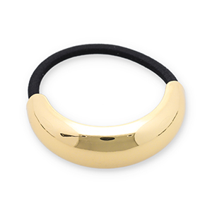 Accessori per capelli elastici per capelli con metallo oro-nero
