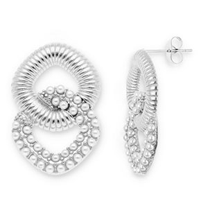 Orecchini in acciaio inossidabil argento-bianco