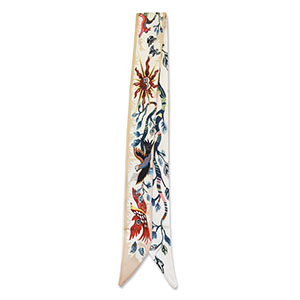 Bandana foulard con animali/rami beige-beige sabbia