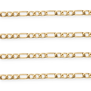 Componenti in alluminio catena a rol&ograve; figaro oro