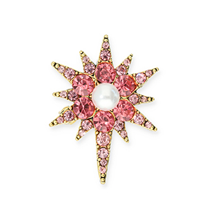 Broches stella oro-rosa-bianco