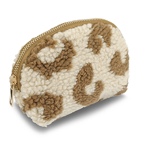 BY31&reg; Pochette teddy con stampa leopardo beige marrone-marrone