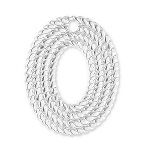 Ciondoli in acciaio inossidabile ovale argento