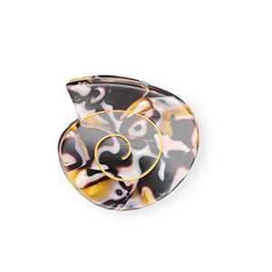 Accessori fermaglio per capelli conchiglia marrone miscellato