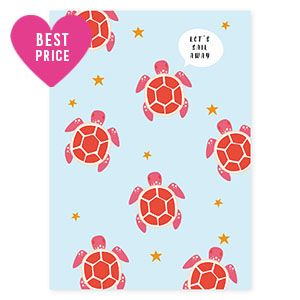 Espositori bigiotteria in cartoncino "Let's sail away" blu chiaro-rosso