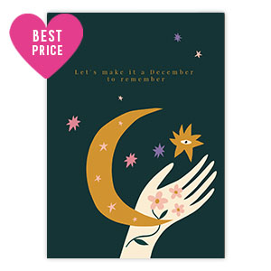 Espositori bigiotteria in cartoncino "Let's make a december..." verde petrolio