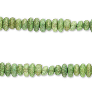 Perline di ceramica a forma di ciottolo verde foresta