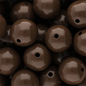 DQ Perline in acrilico 16 mm lucido Cappuccino brown 19-1220 TCX