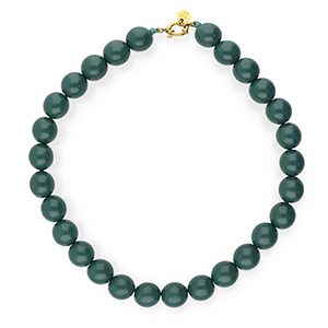 BY31&reg; Collane di perline acrilico 16mm lucido mediterranea green 19-4517 TCX-oro