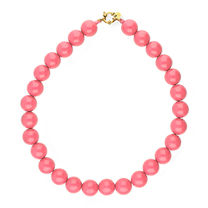 BY31&reg; Collane di perline acrilico 16mm lucido pink lemonade 16-1735 TCX-oro