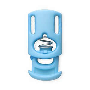 Componenti colorati chiusura stopper per cordoncino rettangolo blu chiaro