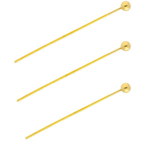 BY31&reg; Componenti in acciaio inossidabile chiodini a testa pallina 35mm oro